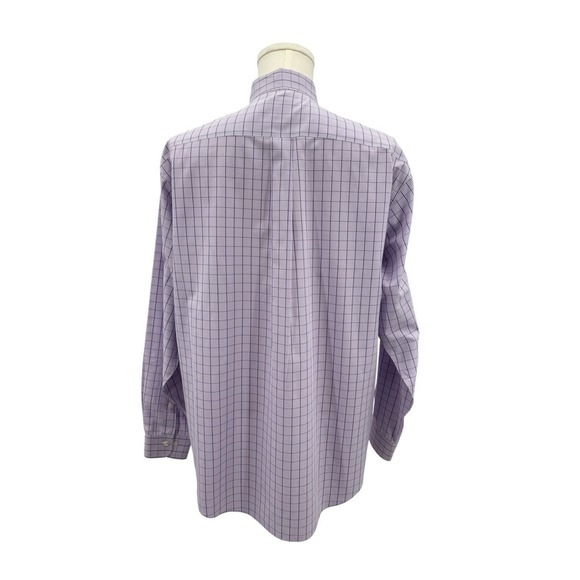 Brooks Brothers Mens L Purple Supima Cotton Mini Check Button Down Shirt NWOT - Picture 2 of 10